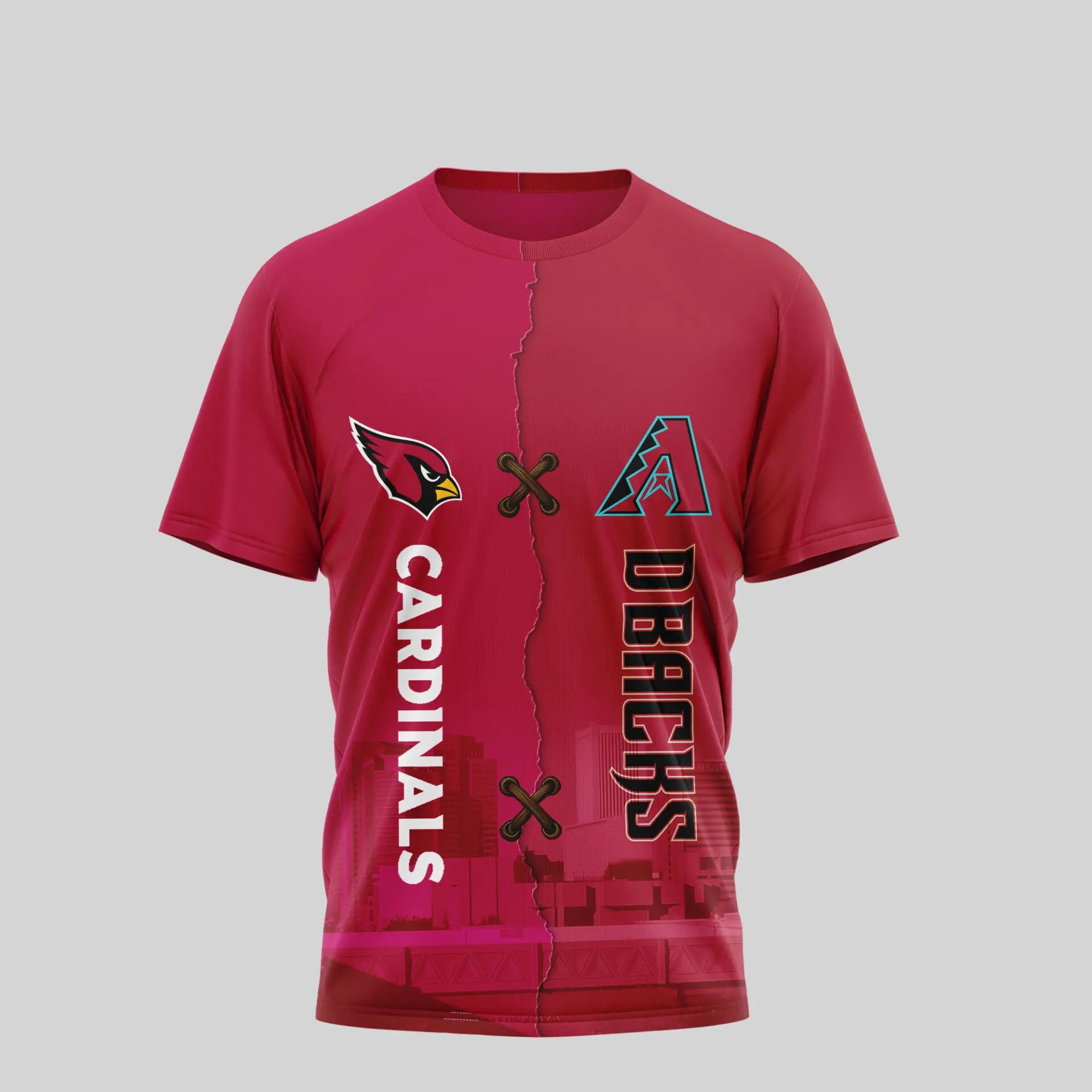 Arizona Cardinals – Arizona Diamondbacks | Kiss Cam Caught Cheating 3D Shirt TD – HuddleStyle.com - Image 3