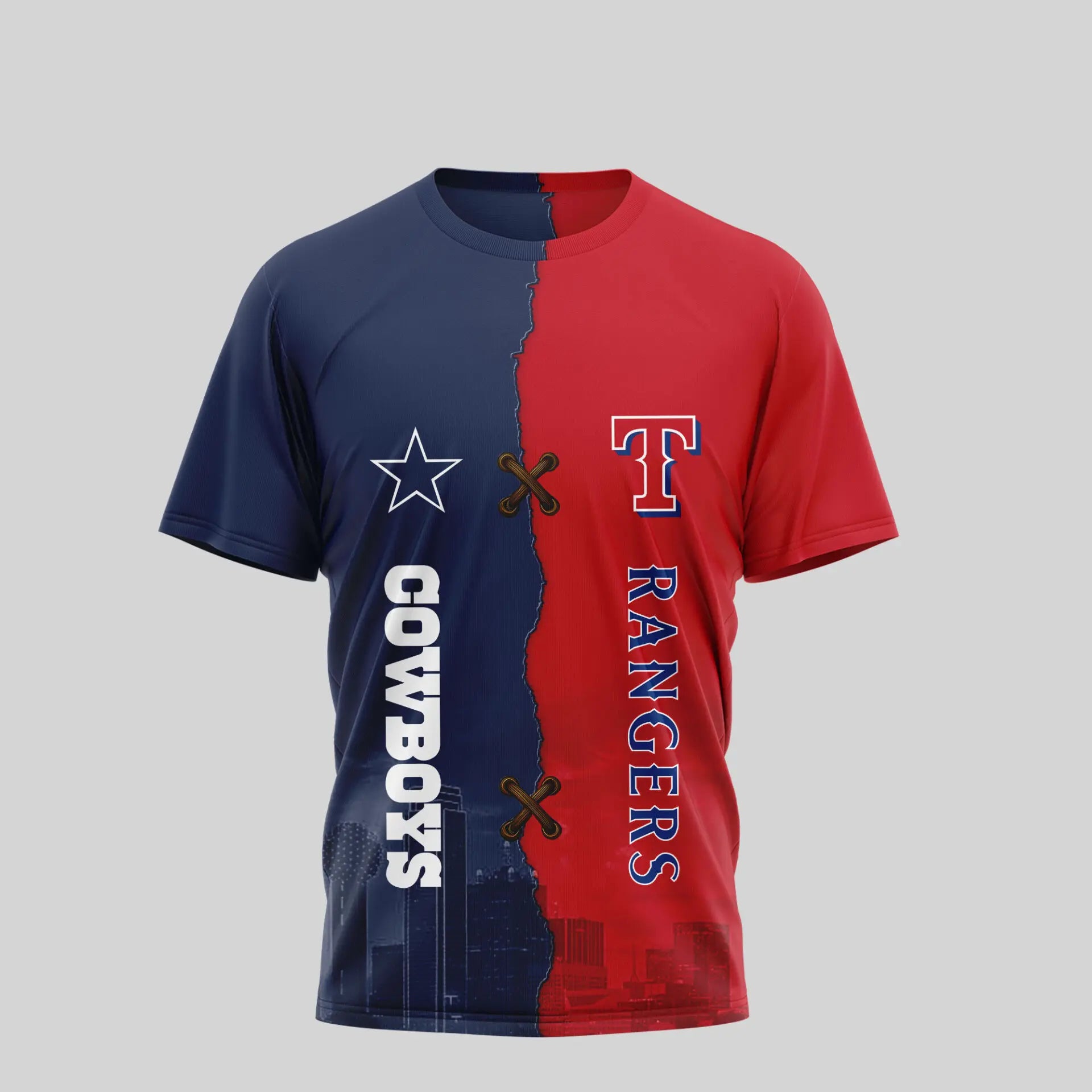 Dallas Cowboys – Texas Rangers | Kiss Cam Caught Cheating 3D Shirt TD – HuddleStyle.com - Image 4