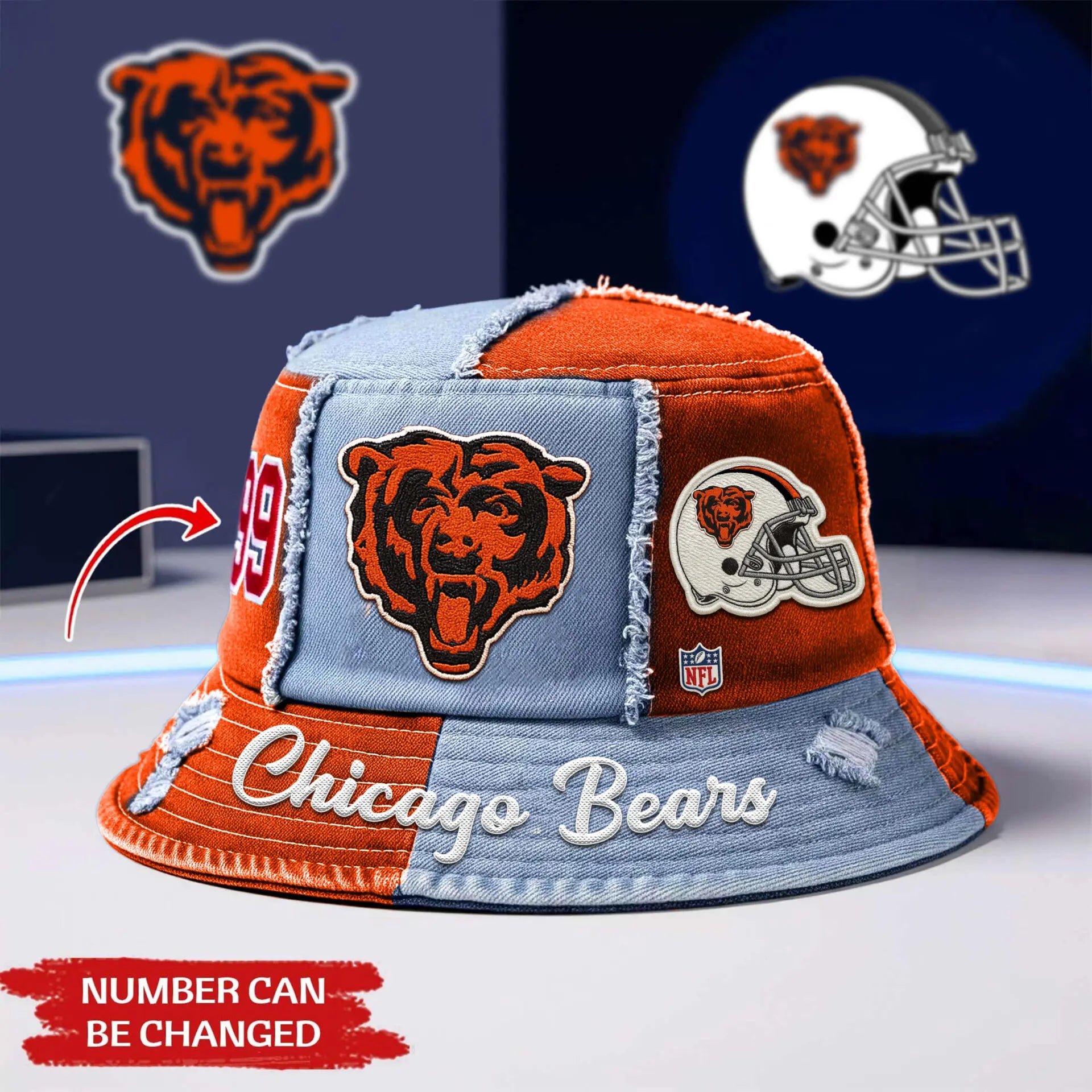 Chicago Bears | Premium Bucket Hat TD – HuddleStyle.com - Image 2
