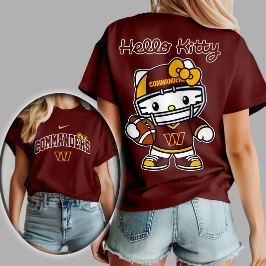 Washington Commanders | Premium NFL Hello Kitty 3D Shirt TD – HuddleStyle.com - Main