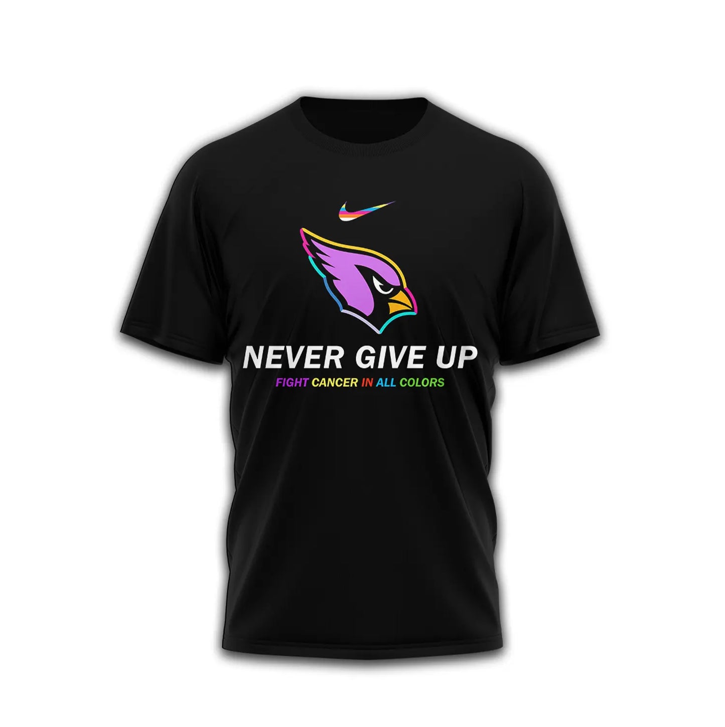 Arizona Cardinals | Premium Fight Cancer In All Colors 3D Shirt TD – HuddleStyle.com - Image 3