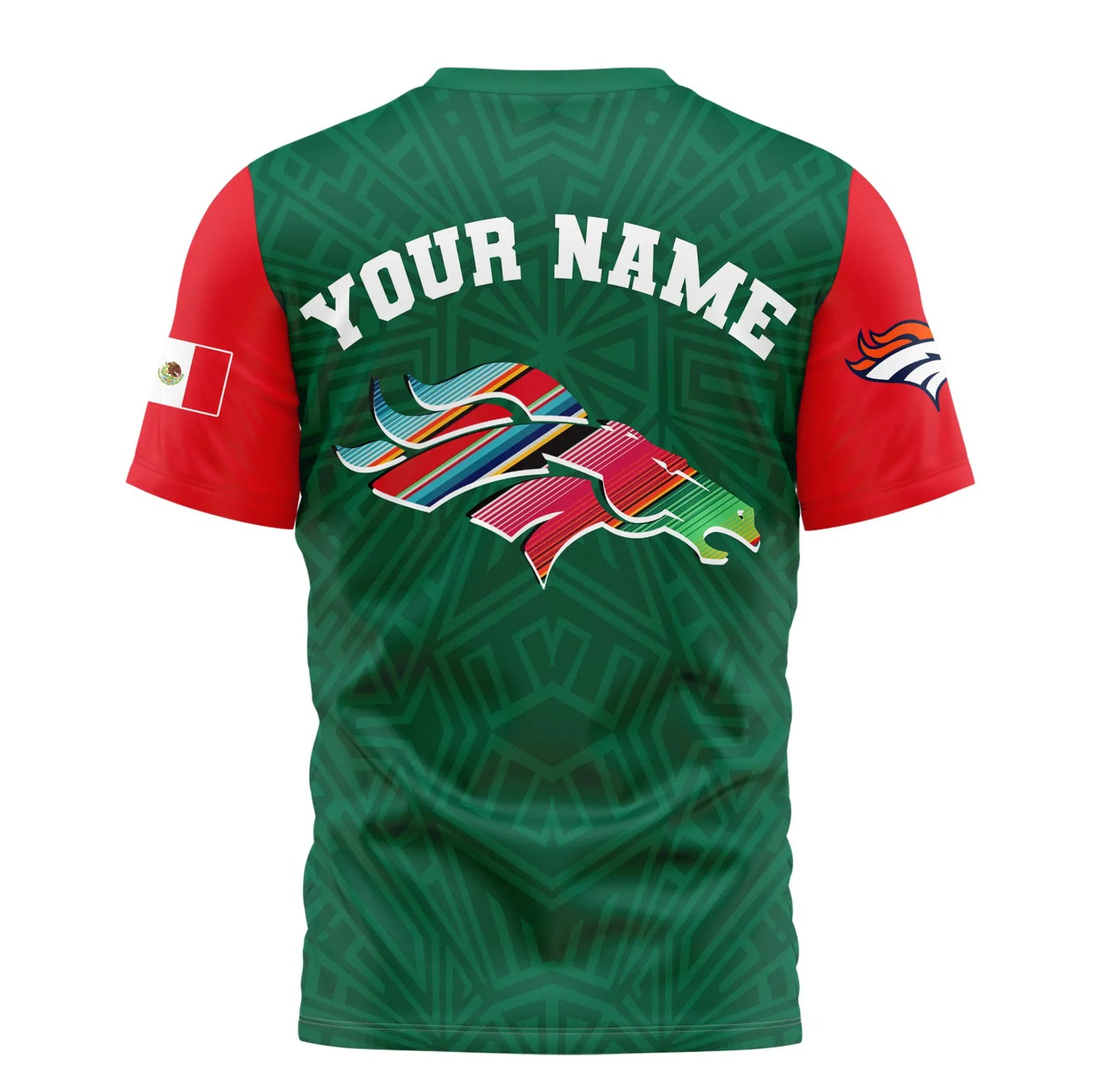 Denver Broncos | Premium NFL Mexican Heritage Celebration 3D Shirt HI – HuddleStyle.com - Image 3