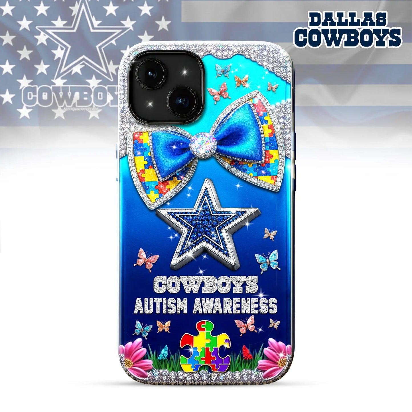 Dallas Cowboys | Premium NFL Autism Awareness Phonecase TD – HuddleStyle.com - Main