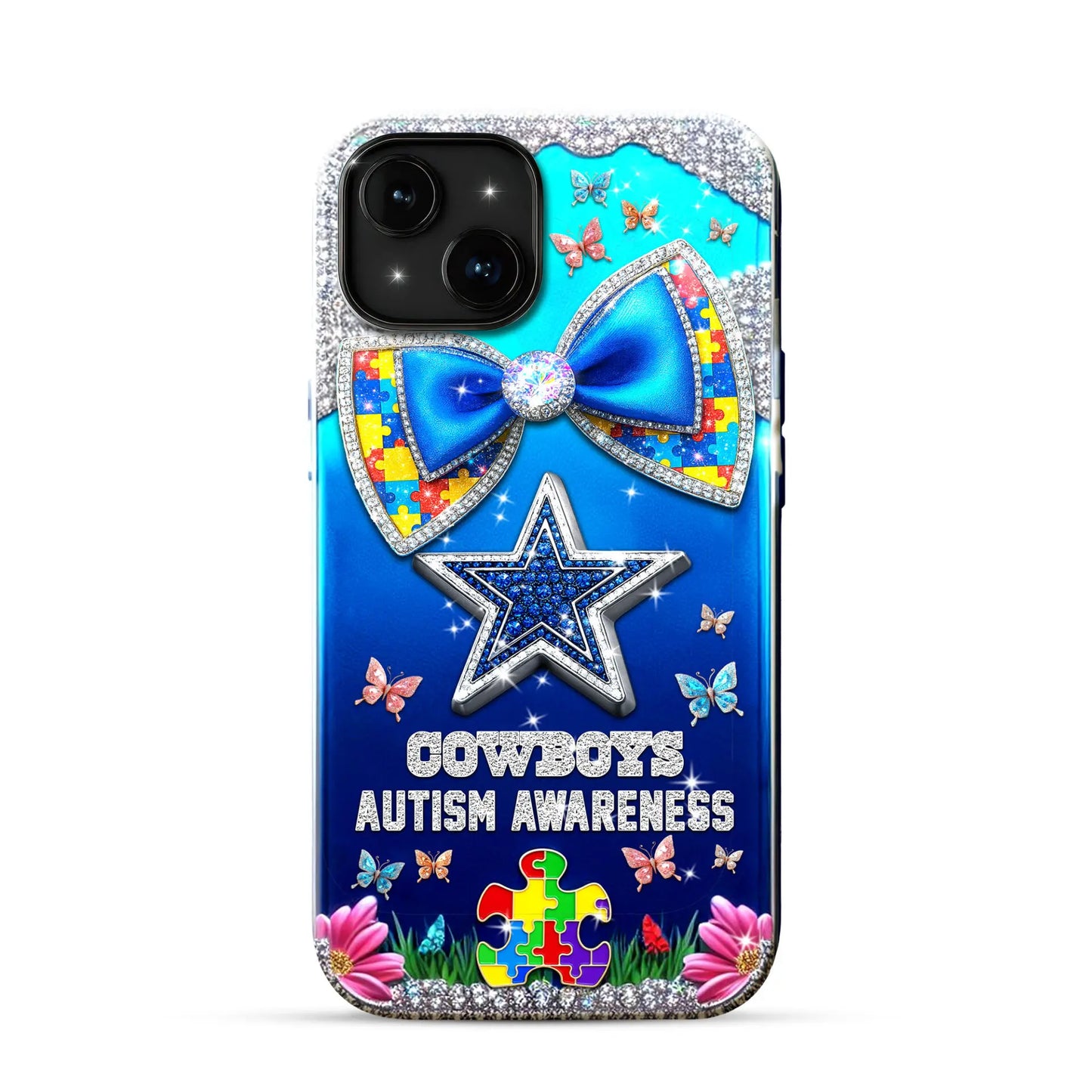 Dallas Cowboys | Premium NFL Autism Awareness Phonecase TD – HuddleStyle.com - Image 2