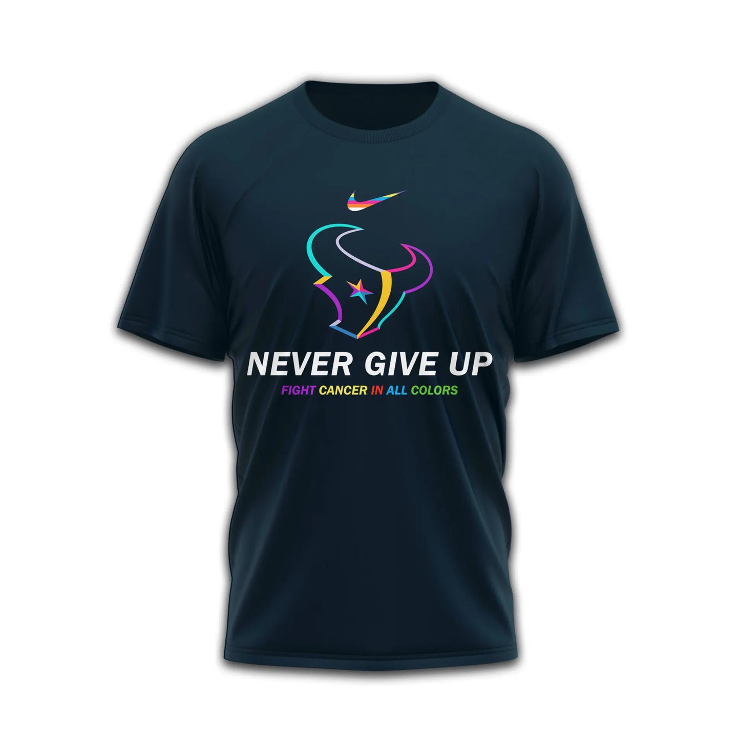 Houston Texans | Premium Fight Cancer In All Colors 3D Shirt TD – HuddleStyle.com - Main