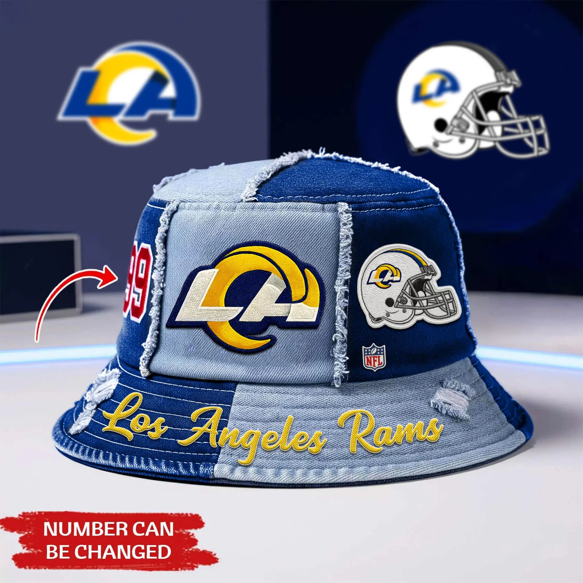 Los Angeles Rams | Premium Bucket Hat TD – HuddleStyle.com - Main