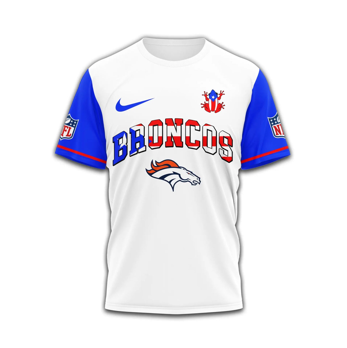 Denver Broncos | Premium NFL x Puerto Rico  3D Shirt TD – HuddleStyle.com - Main