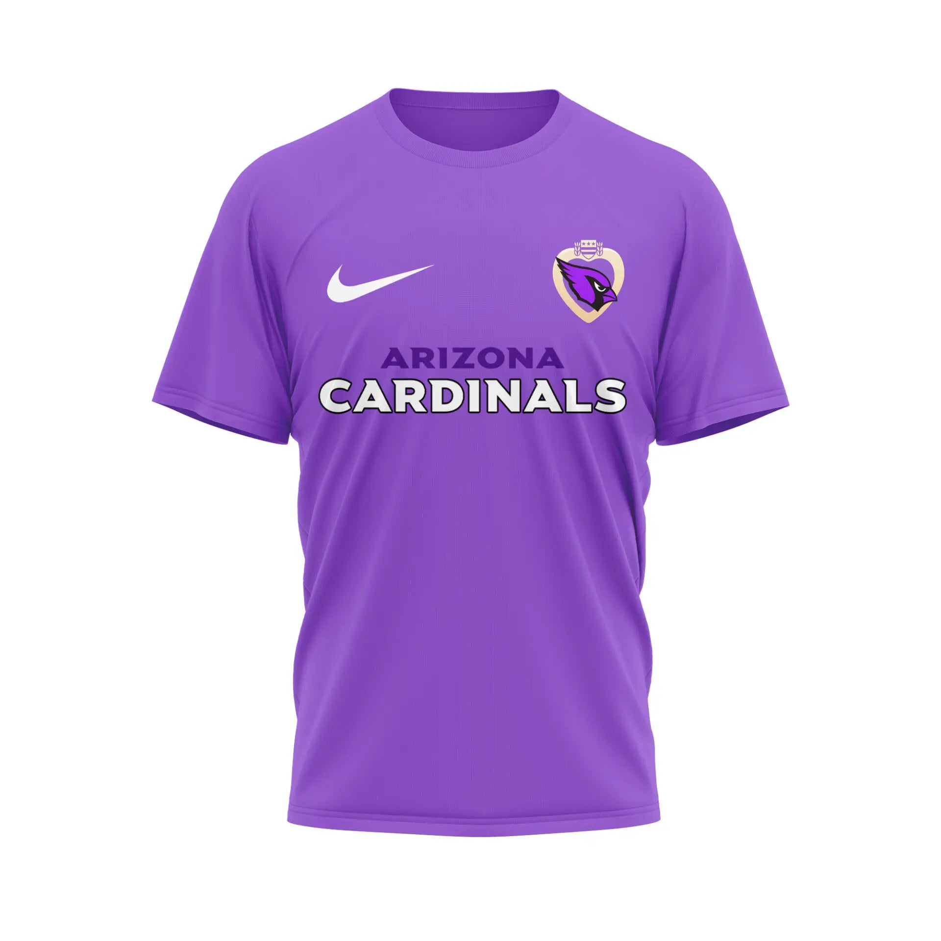 Arizona Cardinals | Premium NFL Premium National Purple Heart Day 3D Shirt HI – HuddleStyle.com - Image 2