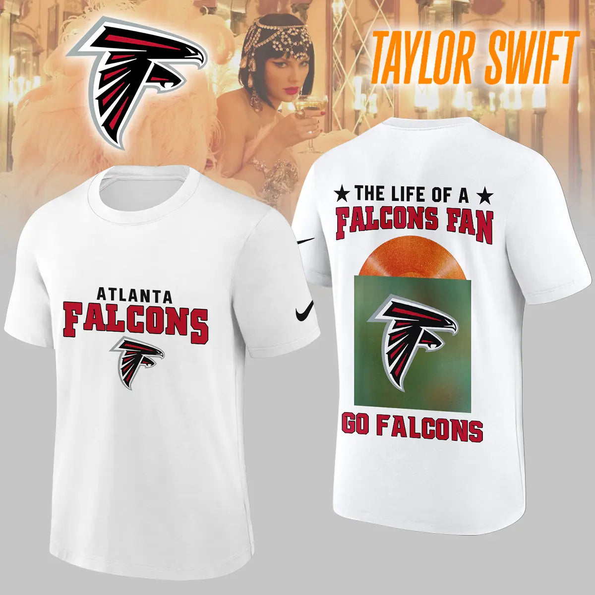 Atlanta Falcons | Premium NFL x Taylor Swift 3D Shirt HI – HuddleStyle.com - Image 4