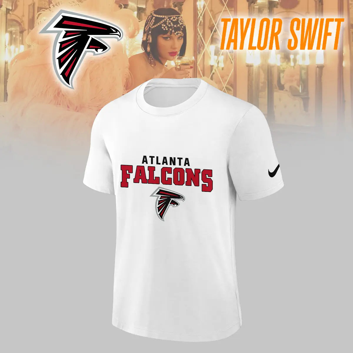 Atlanta Falcons | Premium NFL x Taylor Swift 3D Shirt HI – HuddleStyle.com - Image 3