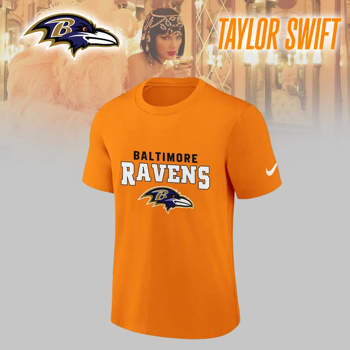 Baltimore Ravens | Premium NFL x Taylor Swift 3D Shirt HI – HuddleStyle.com - Image 2