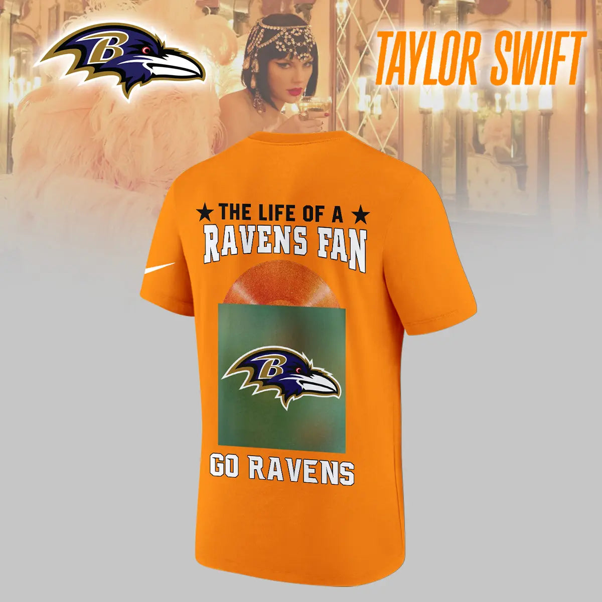 Baltimore Ravens | Premium NFL x Taylor Swift 3D Shirt HI – HuddleStyle.com - Image 6