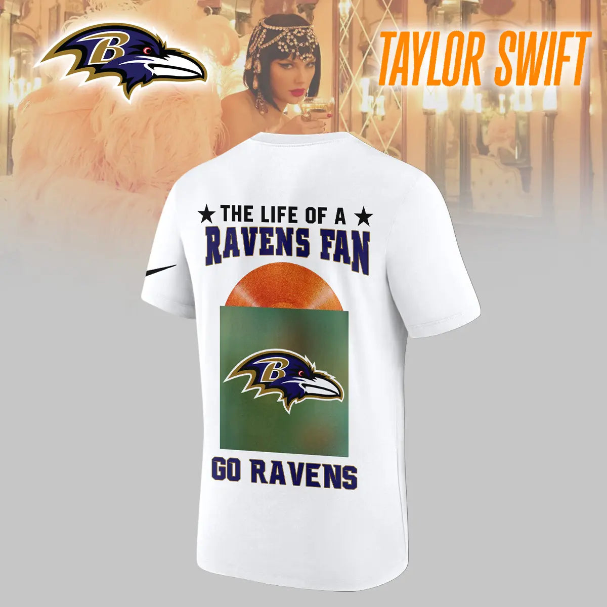 Baltimore Ravens | Premium NFL x Taylor Swift 3D Shirt HI – HuddleStyle.com - Image 3