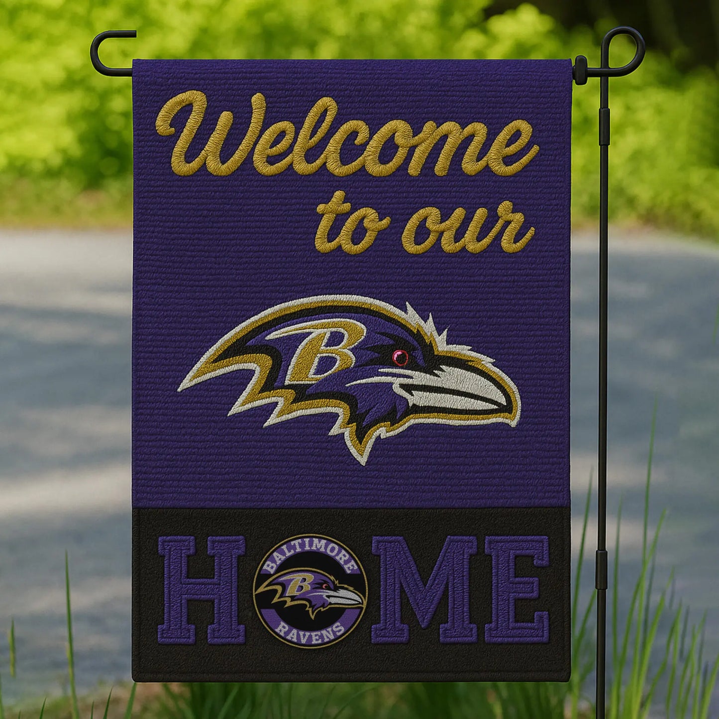 Baltimore Ravens | Premium NFL Welcome Home Flag HI – HuddleStyle.com - Main