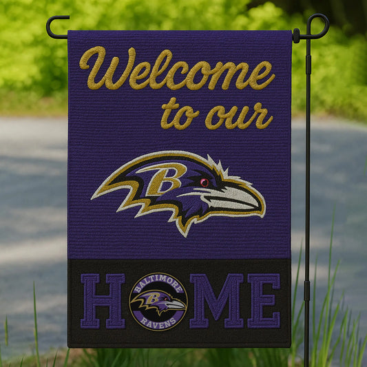 Baltimore Ravens | Premium NFL Welcome Home Flag HI – HuddleStyle.com - Main