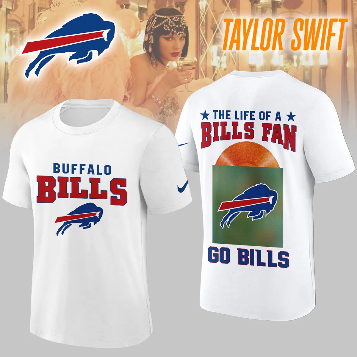 Buffalo Bills | Premium NFL x Taylor Swift 3D Shirt HI – HuddleStyle.com - Image 3