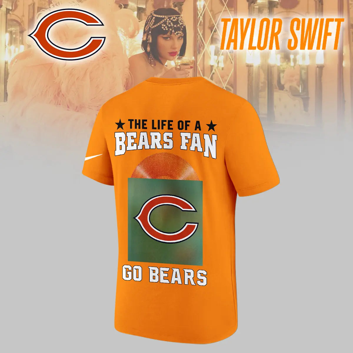 Chicago Bears | Premium NFL x Taylor Swift 3D Shirt HI – HuddleStyle.com - Image 4