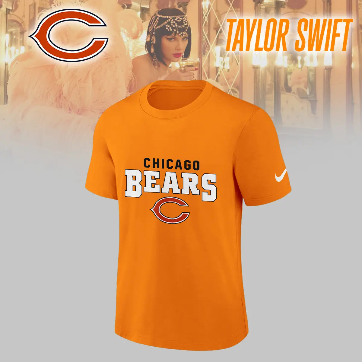 Chicago Bears | Premium NFL x Taylor Swift 3D Shirt HI – HuddleStyle.com - Image 6