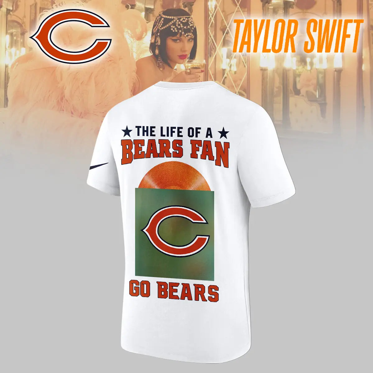 Chicago Bears | Premium NFL x Taylor Swift 3D Shirt HI – HuddleStyle.com - Image 2