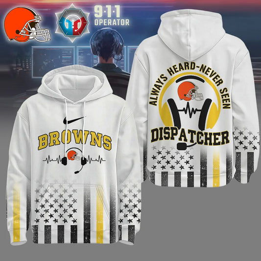 Cleveland Browns | Premium NFL Dispatcher Fan Hoodie – HuddleStyle.com - Main