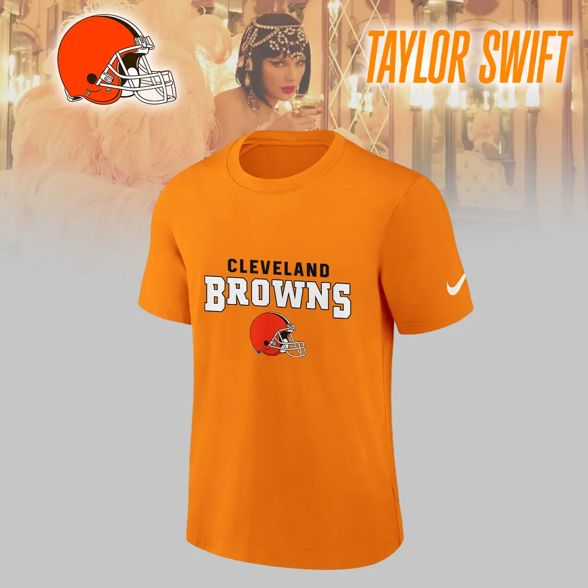 Cleveland Browns | Premium NFL x Taylor Swift 3D Shirt HI – HuddleStyle.com - Image 2