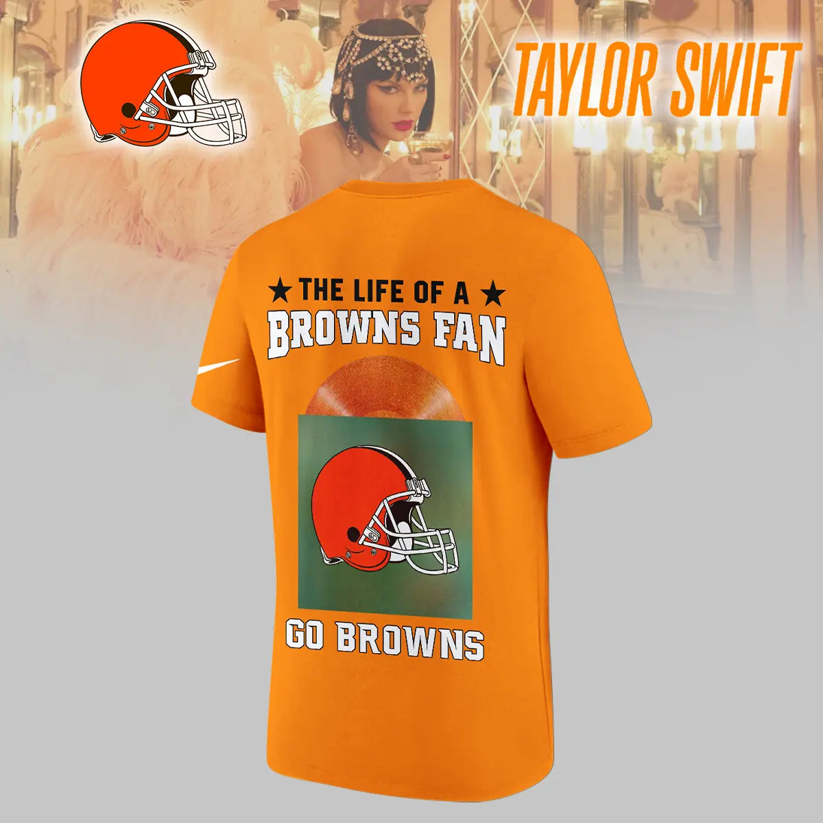 Cleveland Browns | Premium NFL x Taylor Swift 3D Shirt HI – HuddleStyle.com - Image 6