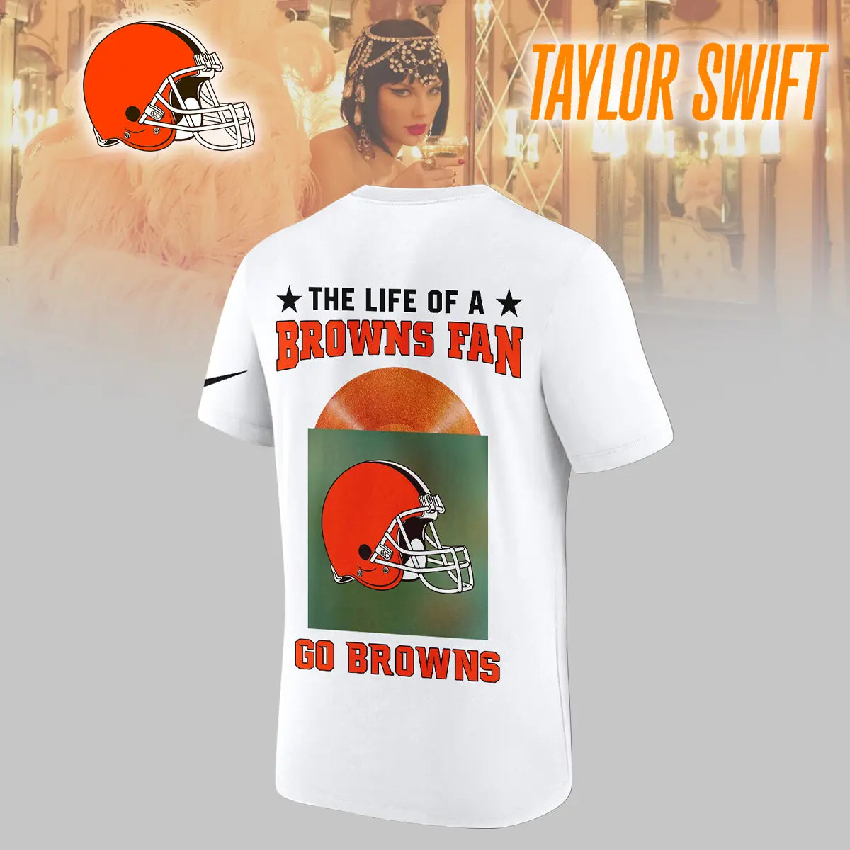 Cleveland Browns | Premium NFL x Taylor Swift 3D Shirt HI – HuddleStyle.com - Image 5