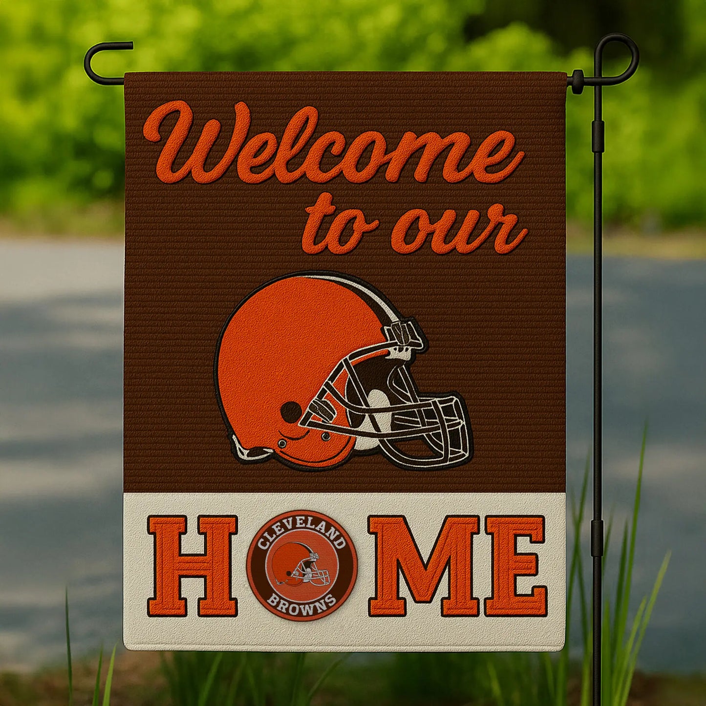 Cleveland Browns | Premium NFL Welcome Home Flag HI – HuddleStyle.com - Main