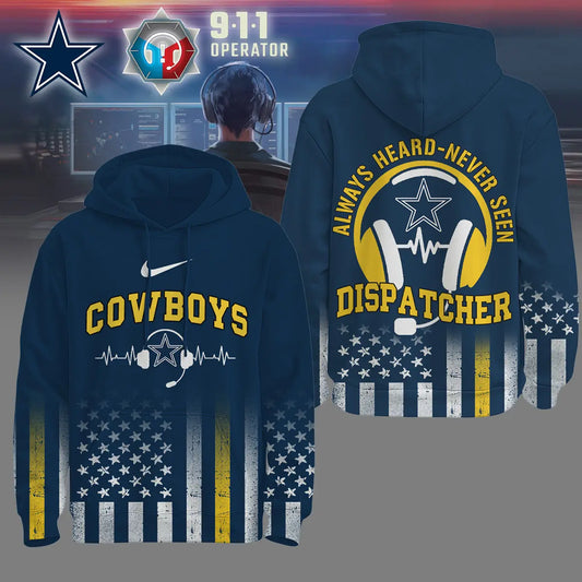 Dallas Cowboys | Premium NFL Dispatcher Fan Hoodie – HuddleStyle.com - Main