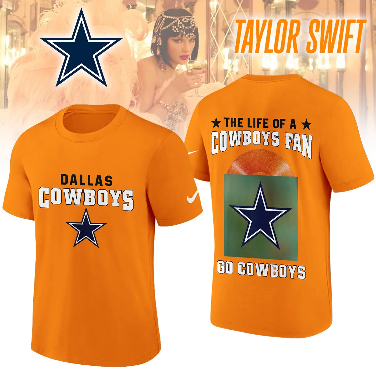 Dallas Cowboys | Premium NFL x Taylor Swift 3D Shirt HI – HuddleStyle.com - Image 2