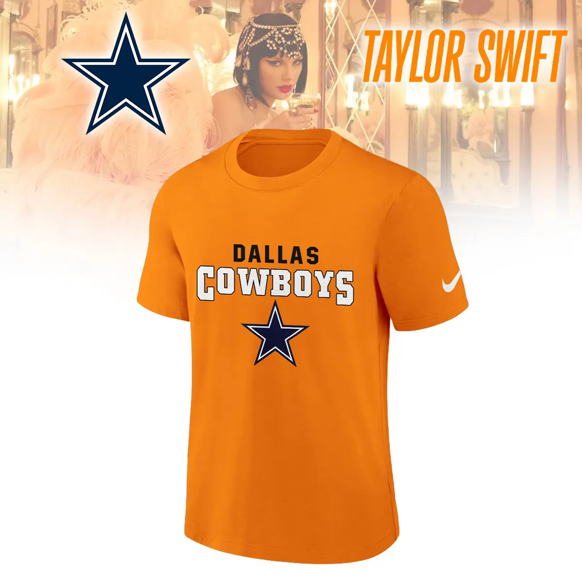 Dallas Cowboys | Premium NFL x Taylor Swift 3D Shirt HI – HuddleStyle.com - Main