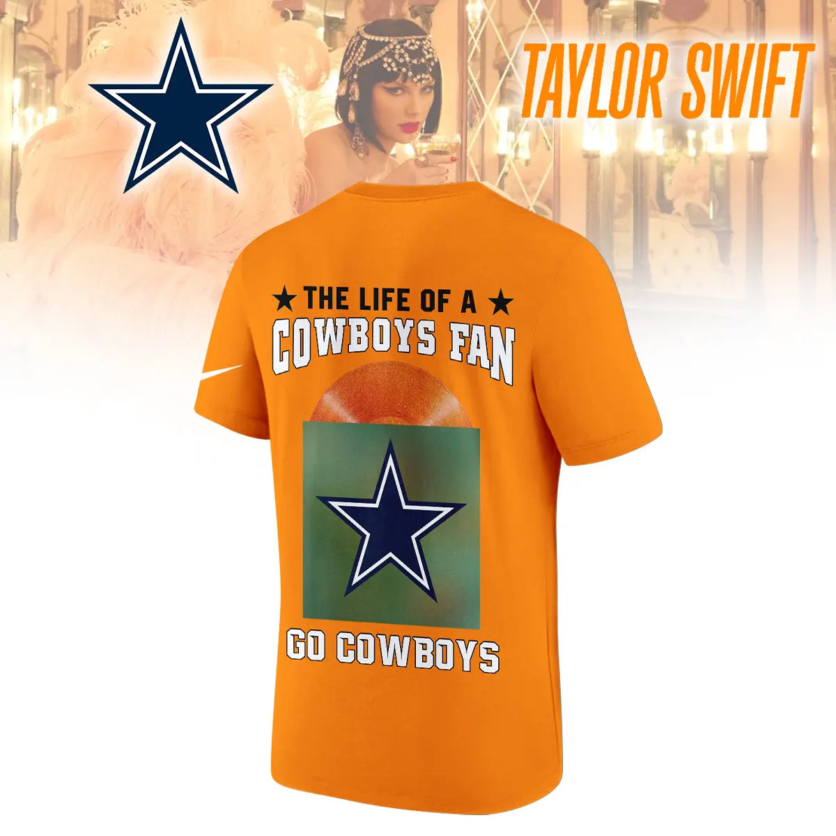 Dallas Cowboys | Premium NFL x Taylor Swift 3D Shirt HI – HuddleStyle.com - Image 3