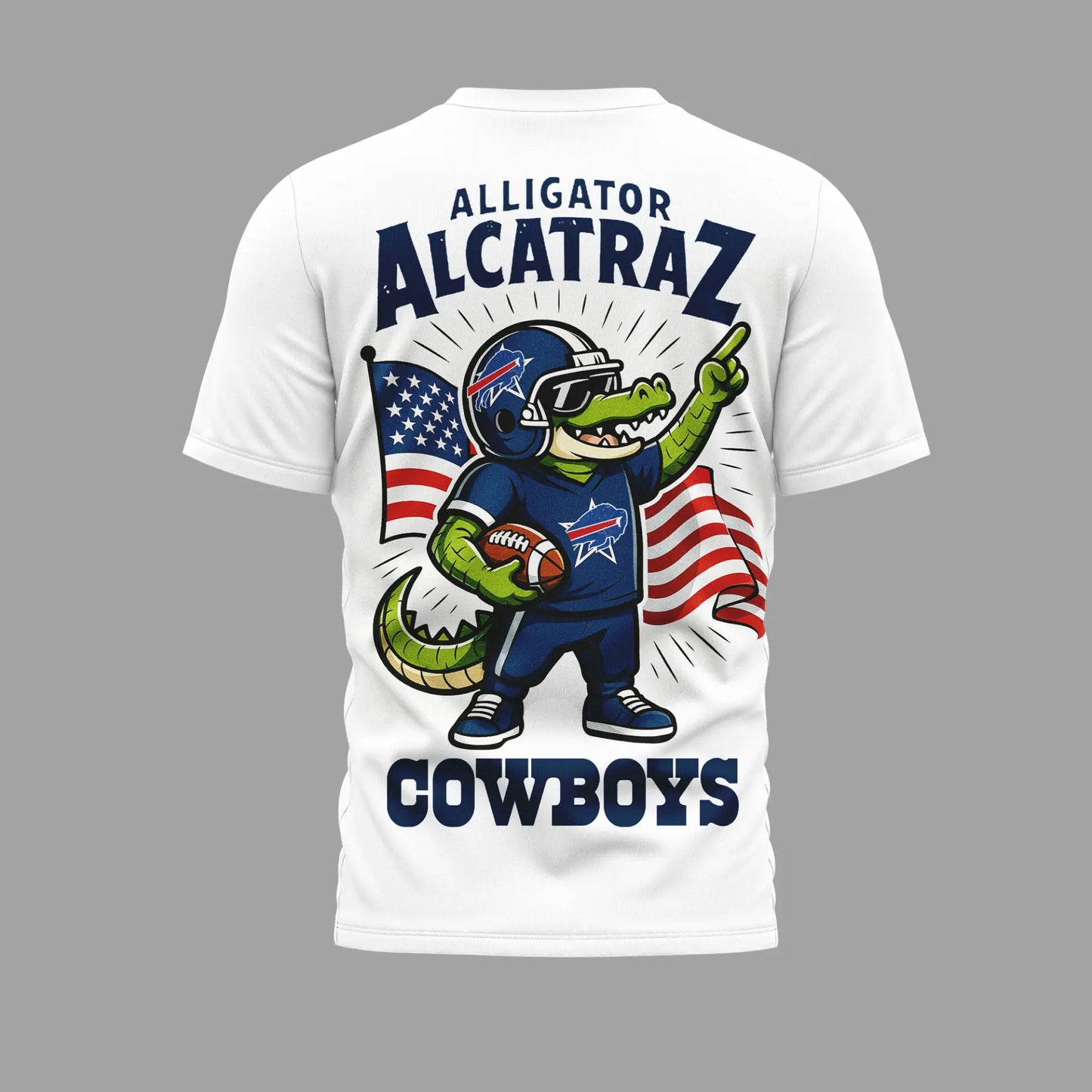 Dallas Cowboys | Premium NFL x Alligator Alcatraz  3D Shirt HI – HuddleStyle.com - Image 2