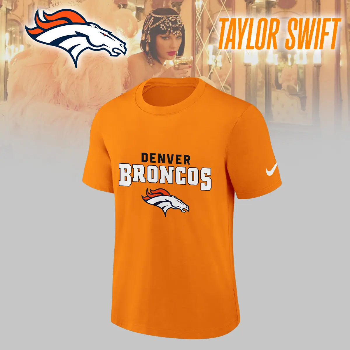 Denver Broncos | Premium NFL x Taylor Swift 3D Shirt HI – HuddleStyle.com - Image 6