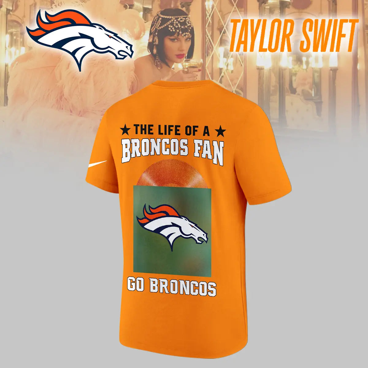 Denver Broncos | Premium NFL x Taylor Swift 3D Shirt HI – HuddleStyle.com - Image 5