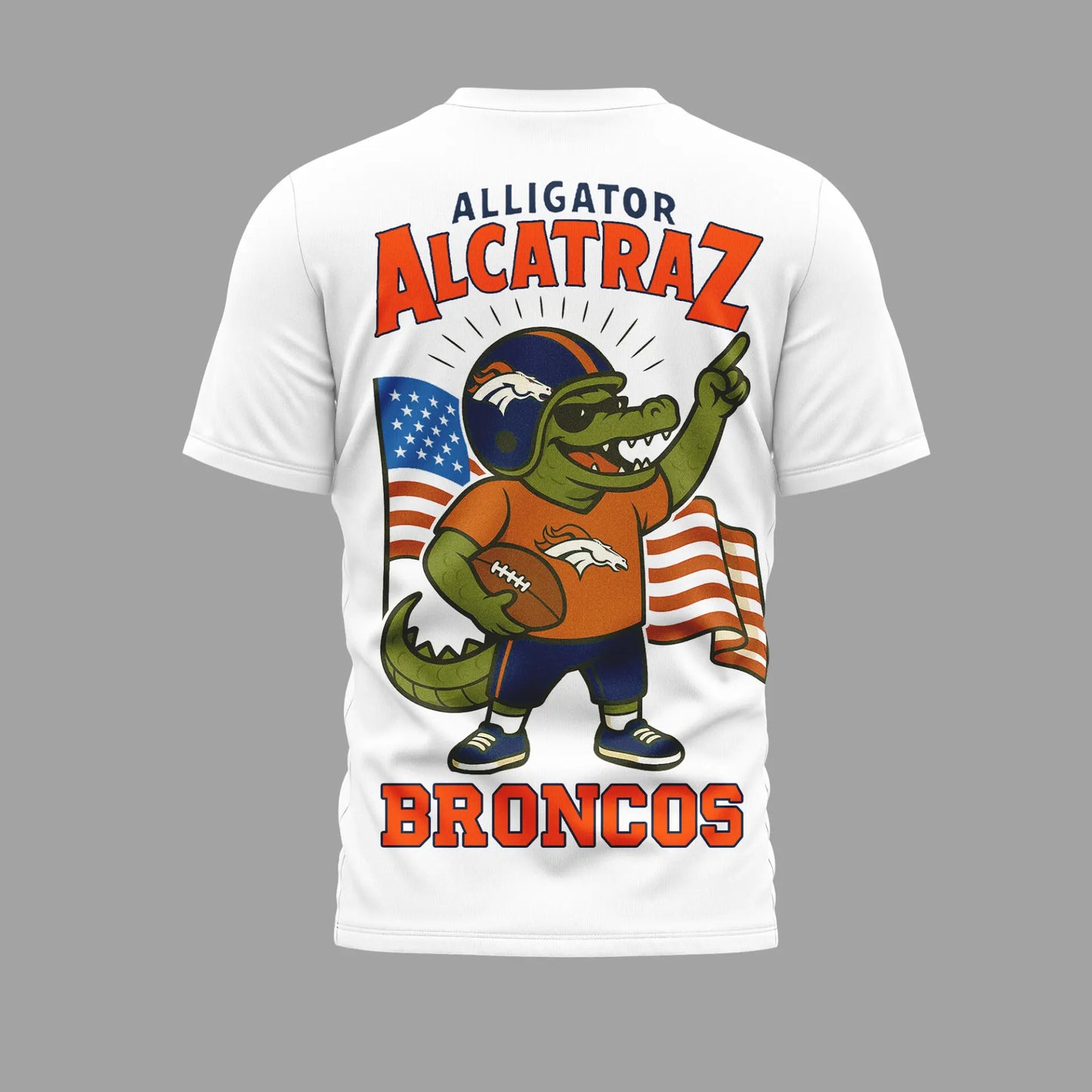Denver Broncos | Premium NFL x Alligator Alcatraz 3D Shirt HI – HuddleStyle.com - Image 2