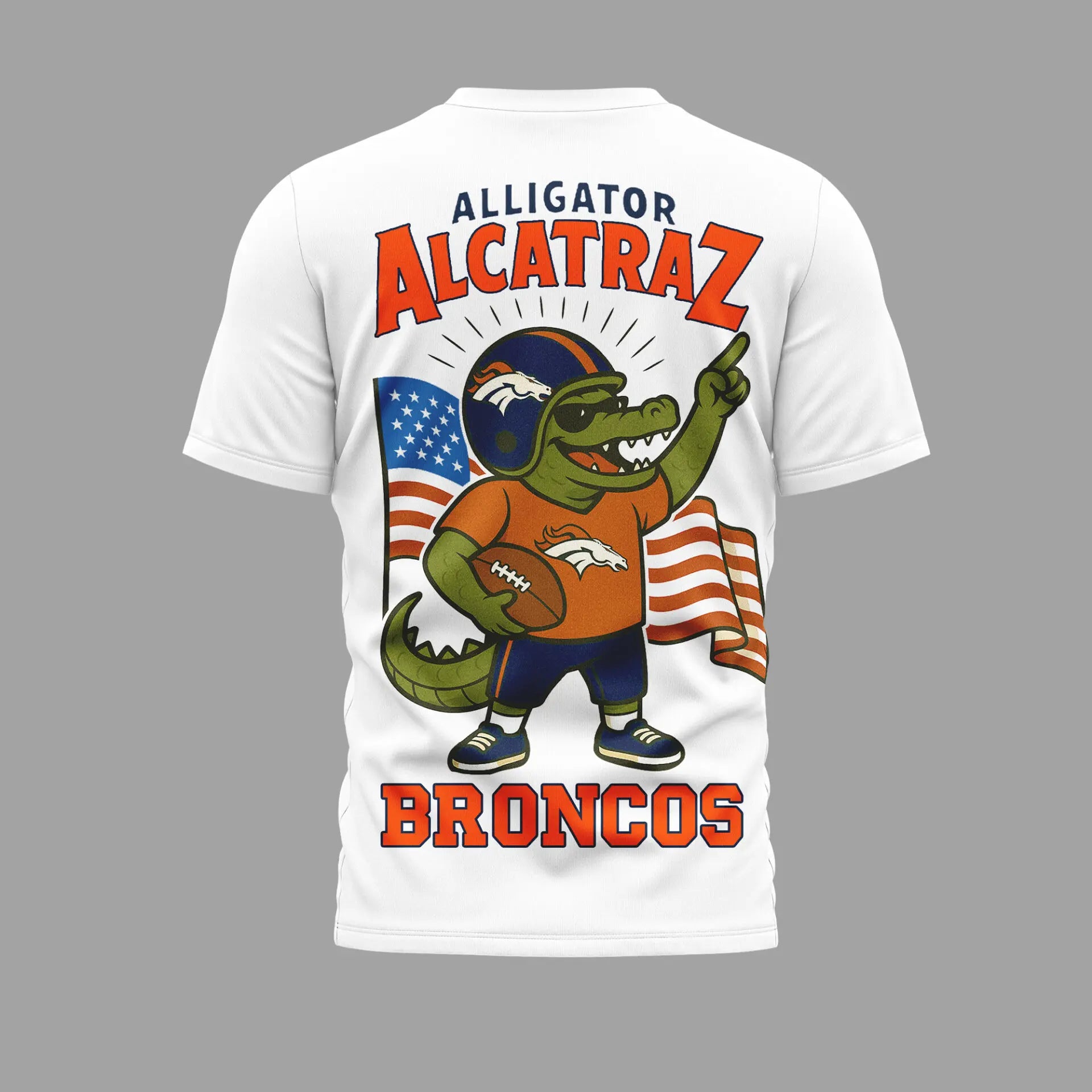 Denver Broncos | Premium NFL x Alligator Alcatraz 3D Shirt HI – HuddleStyle.com - Image 2