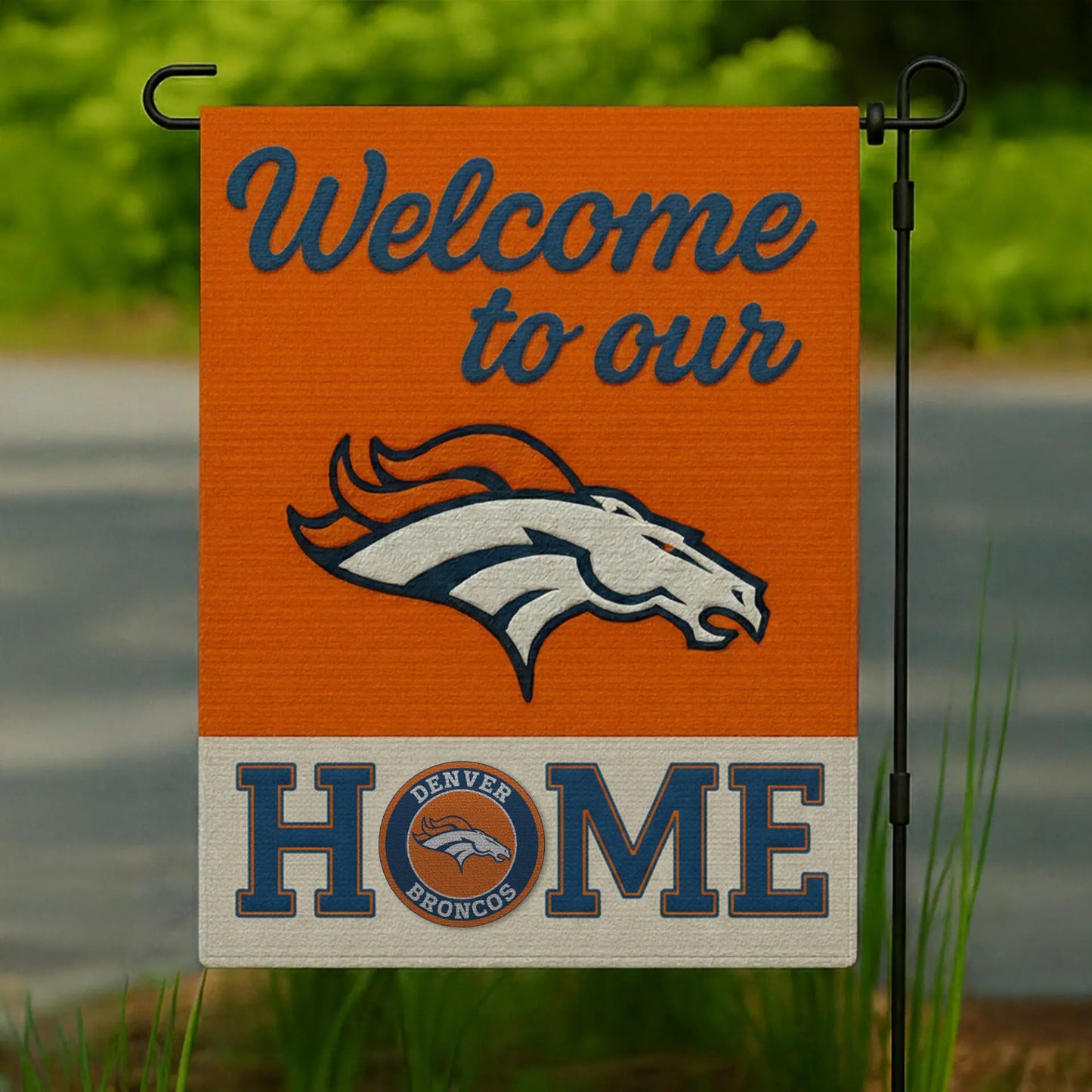 Denver Broncos | Premium NFL Welcome Home Flag HI – HuddleStyle.com - Main