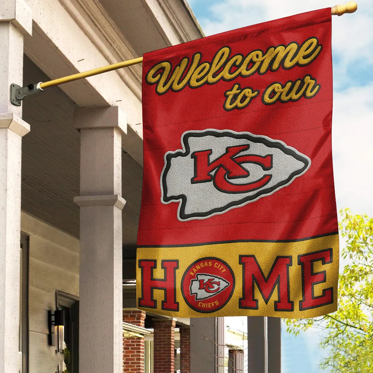Kansas City Chiefs | Premium NFL Welcome Home Flag HI – HuddleStyle.com - Image 2