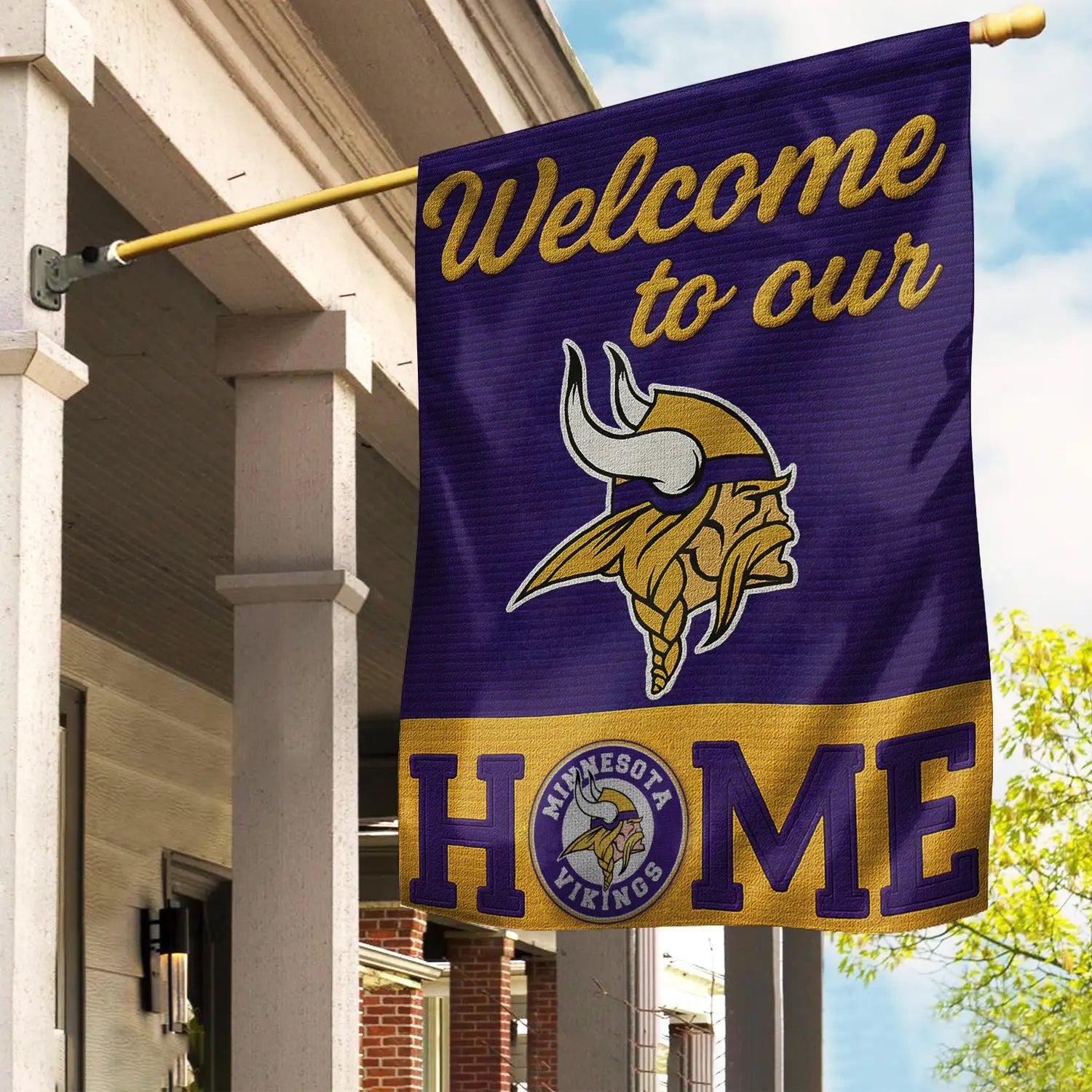 Minnesota Vikings | Premium NFL Welcome Home Flag HI – HuddleStyle.com - Image 2