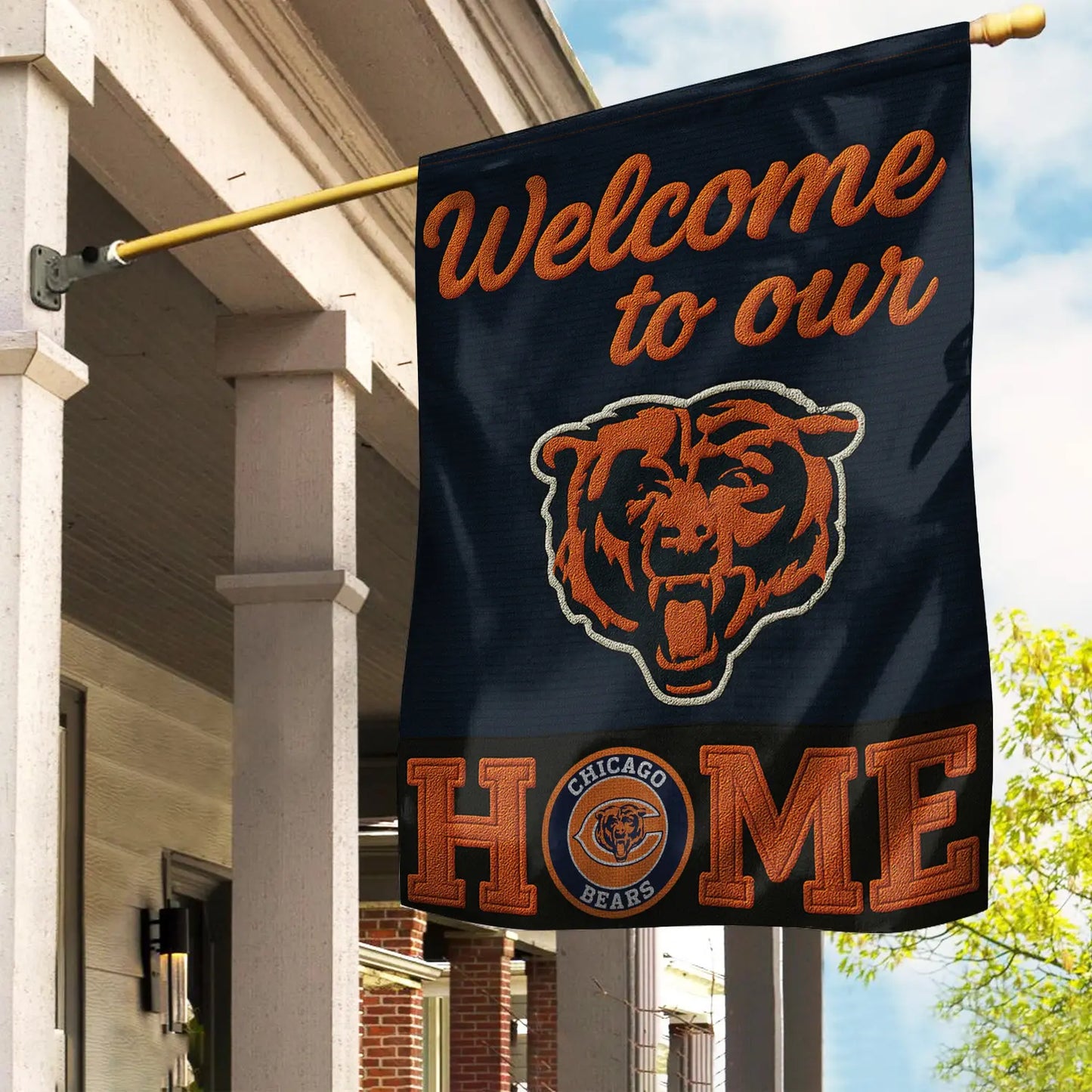 Chicago Bears | Premium NFL Welcome Home Flag HI – HuddleStyle.com - Image 2