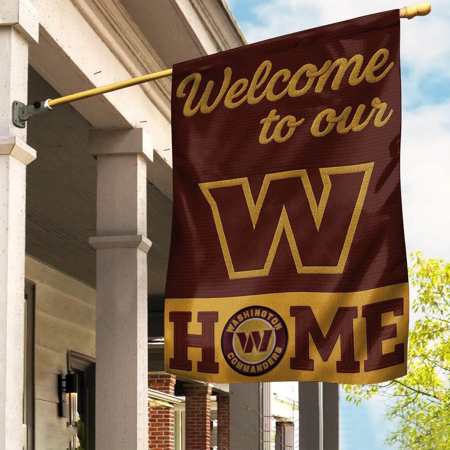Washington Commanders | Premium NFL Welcome Home Flag HI – HuddleStyle.com - Image 2