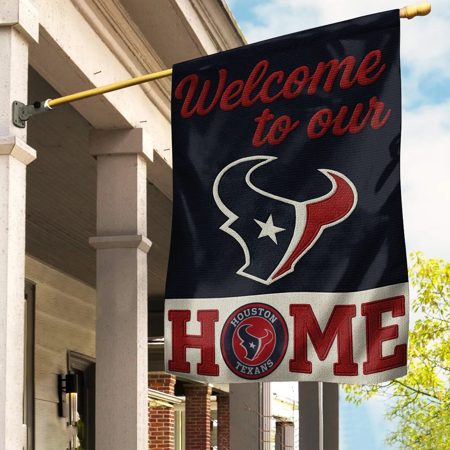 Houston Texans | Premium NFL Welcome Home Flag HI – HuddleStyle.com - Image 2