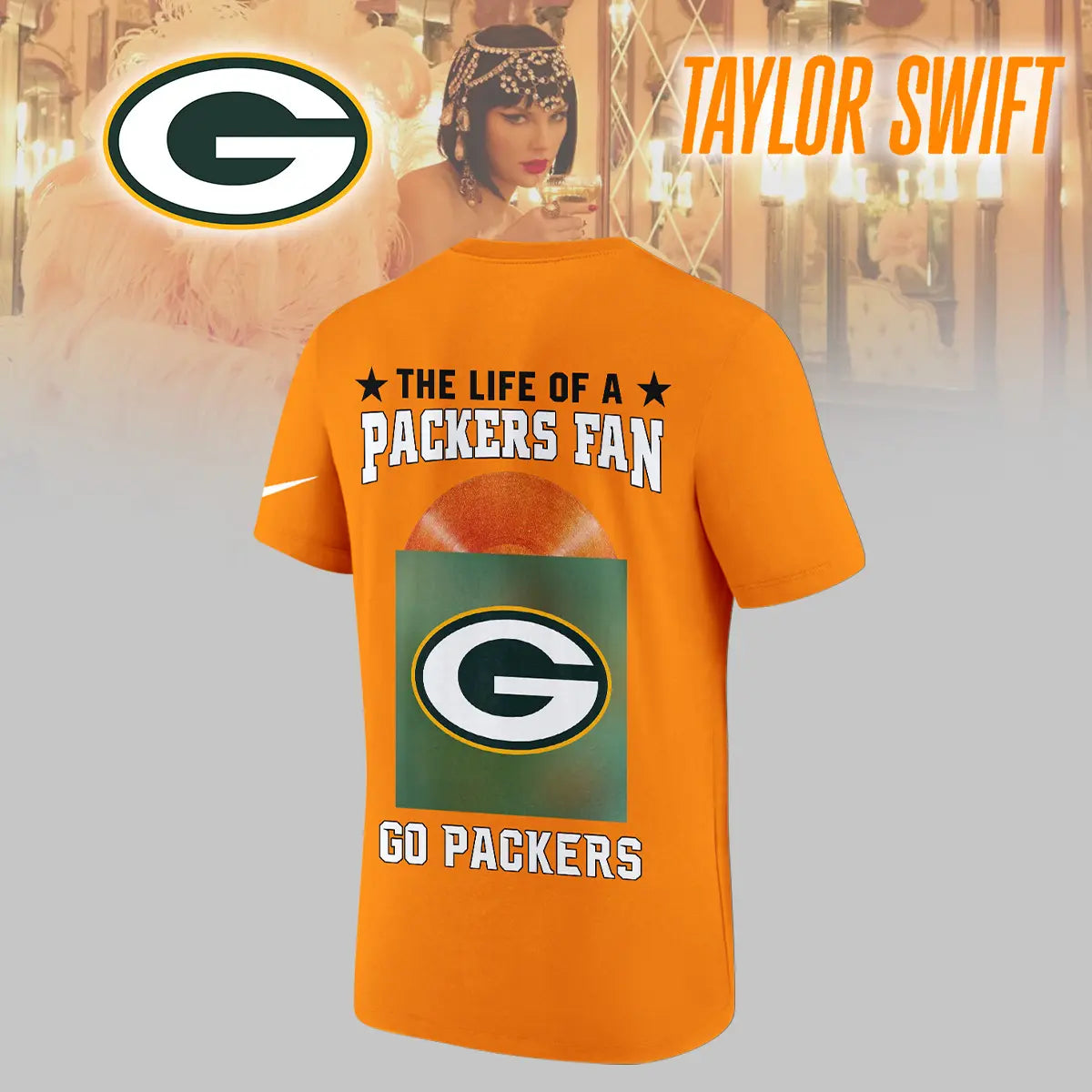Green Bay Packers | Premium NFL x Taylor Swift 3D Shirt HI – HuddleStyle.com - Image 3