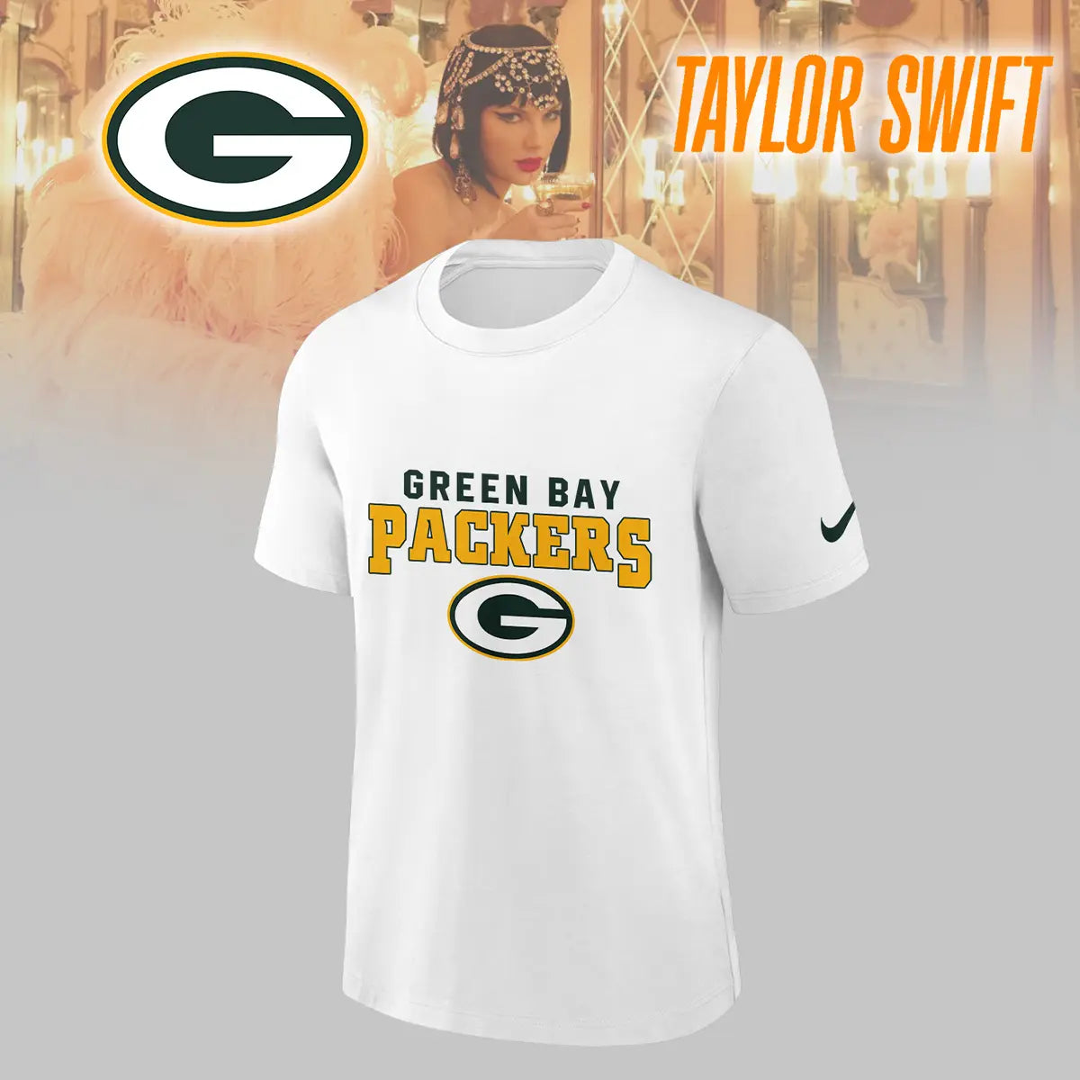 Green Bay Packers | Premium NFL x Taylor Swift 3D Shirt HI – HuddleStyle.com - Image 2