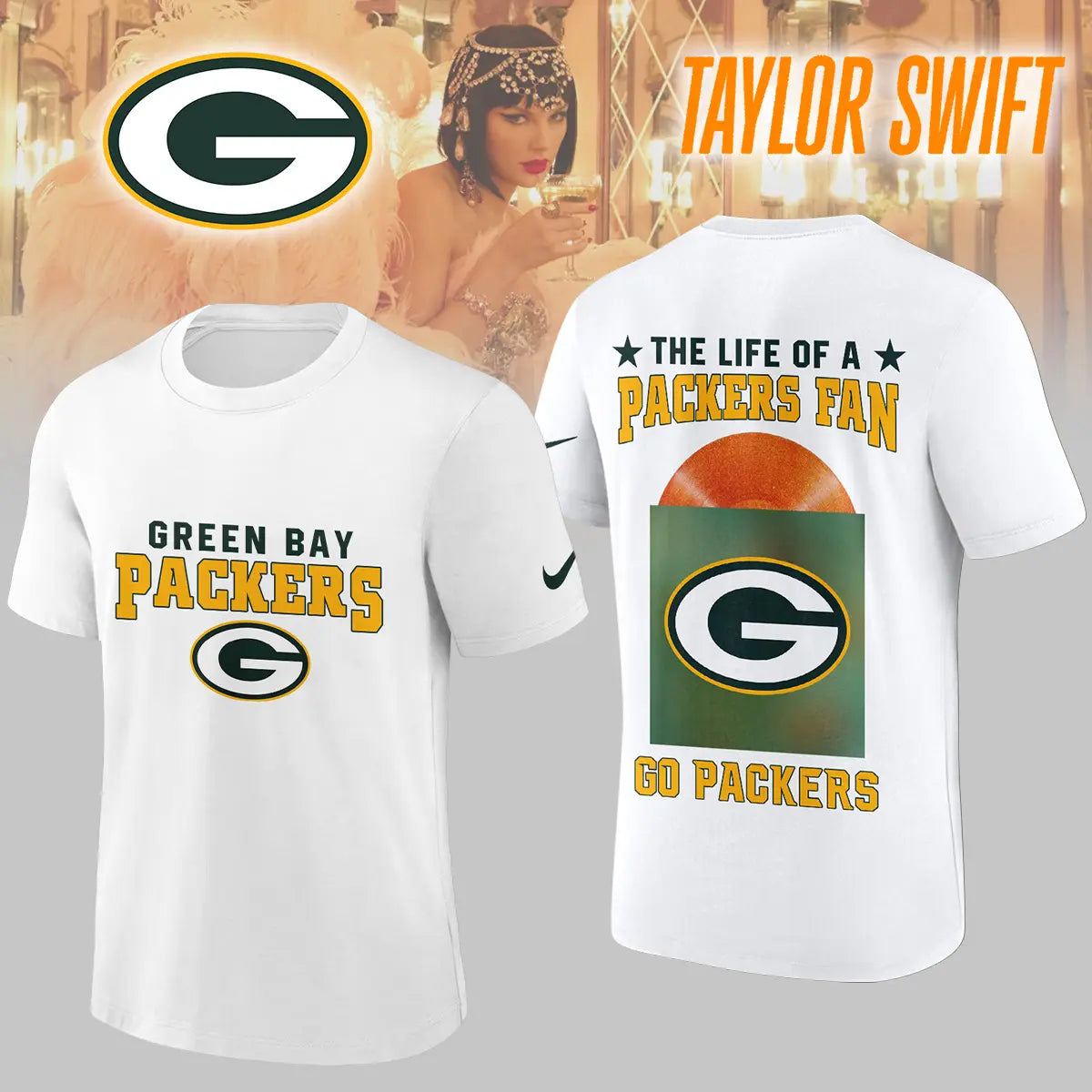 Green Bay Packers | Premium NFL x Taylor Swift 3D Shirt HI – HuddleStyle.com - Image 5