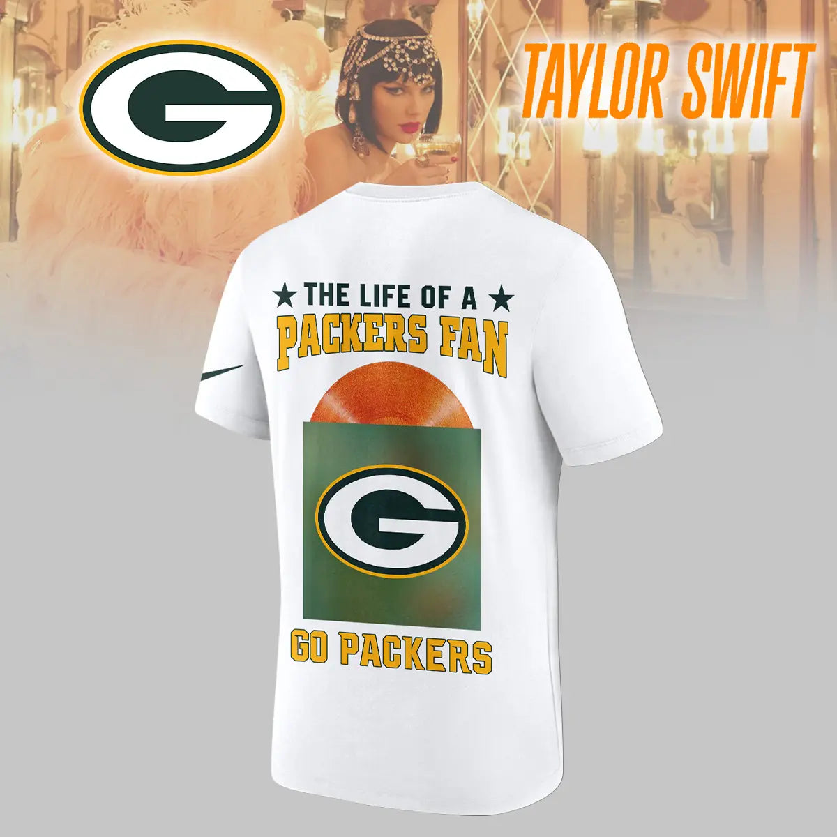 Green Bay Packers | Premium NFL x Taylor Swift 3D Shirt HI – HuddleStyle.com - Image 4
