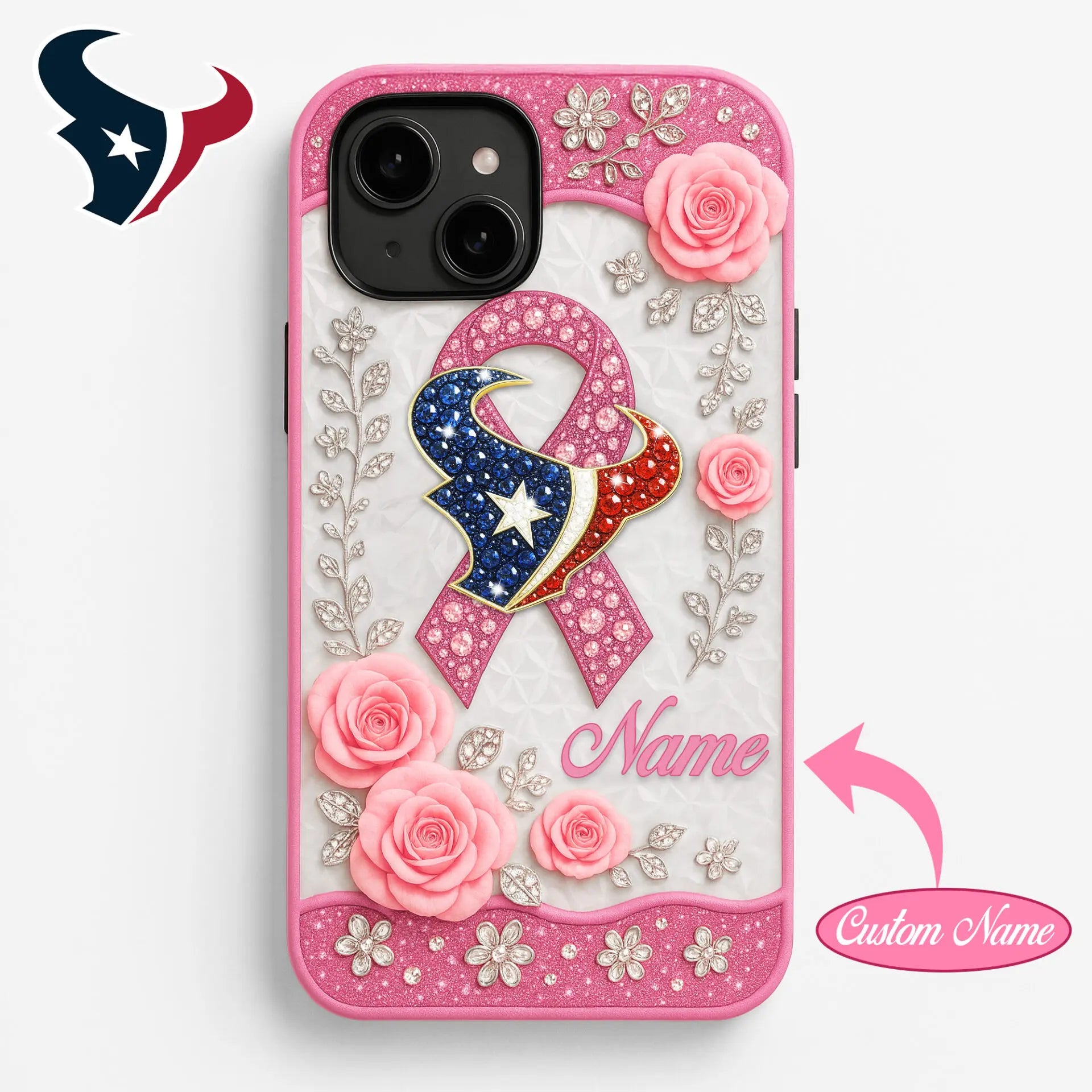 Houston Texans | Premium NFL Breast Cancer Phonecase HI – HuddleStyle.com - Main