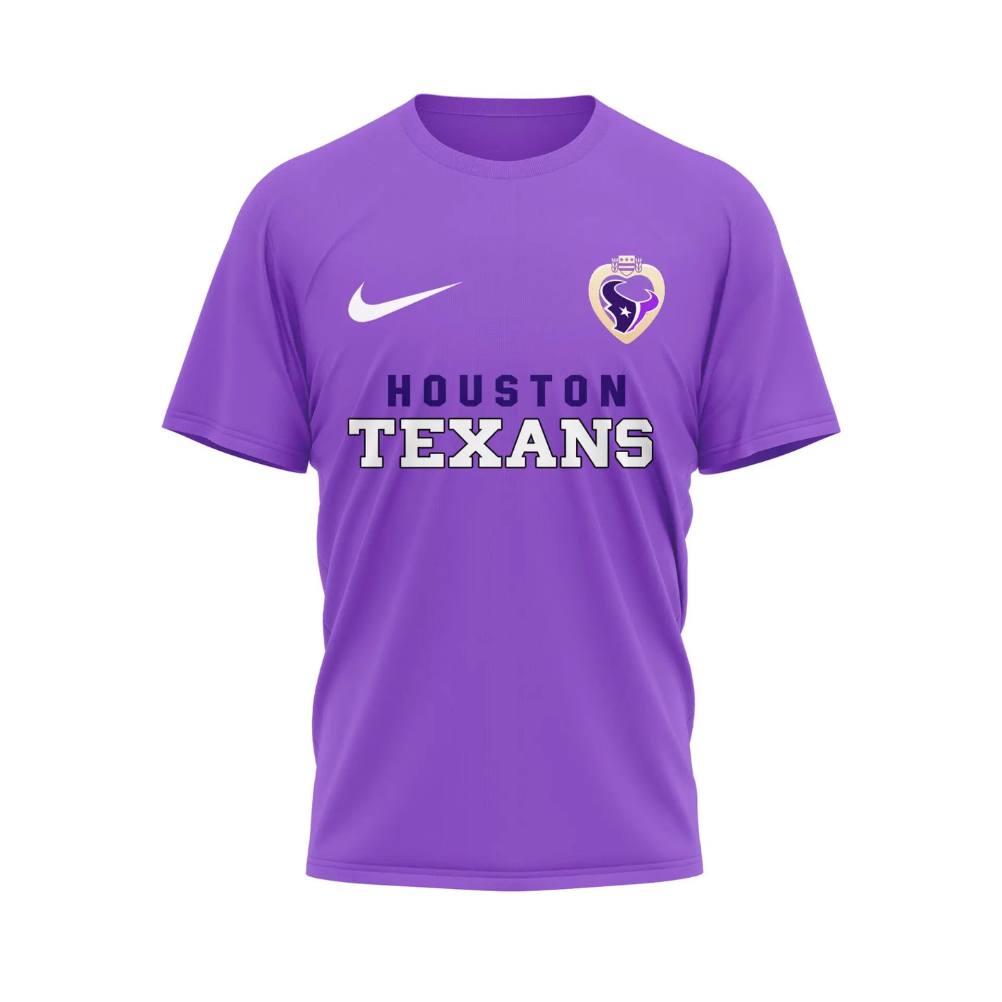 Houston Texans | Premium NFL Premium National Purple Heart Day 3D Shirt HI – HuddleStyle.com - Main