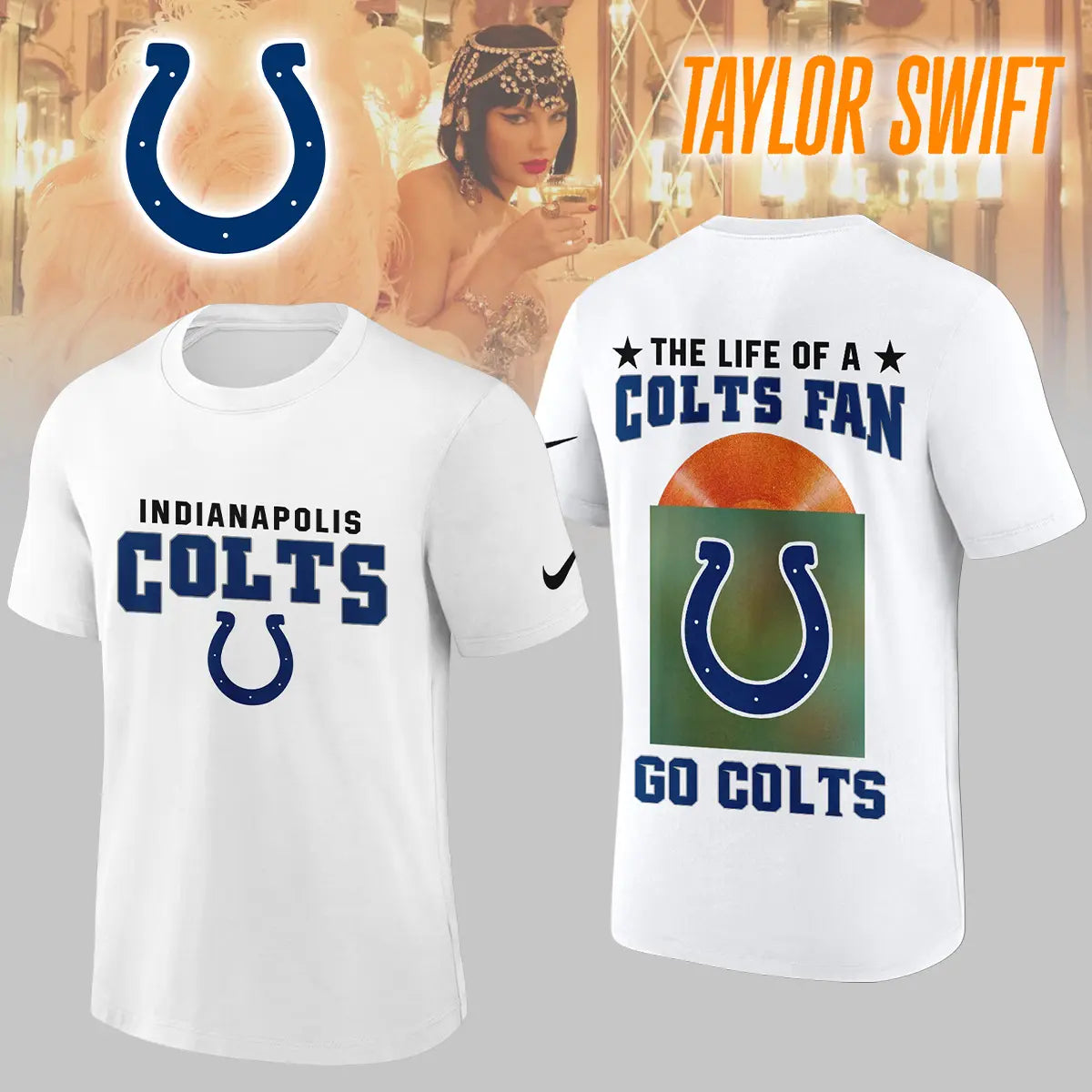 Indianapolis Colts | Premium NFL x Taylor Swift 3D Shirt HI – HuddleStyle.com - Image 3